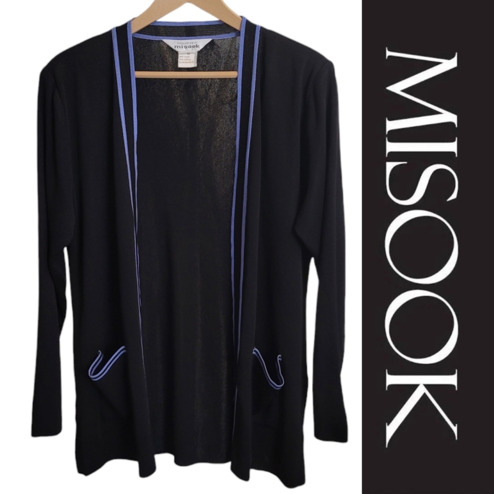 Misook Open Front Cardigan